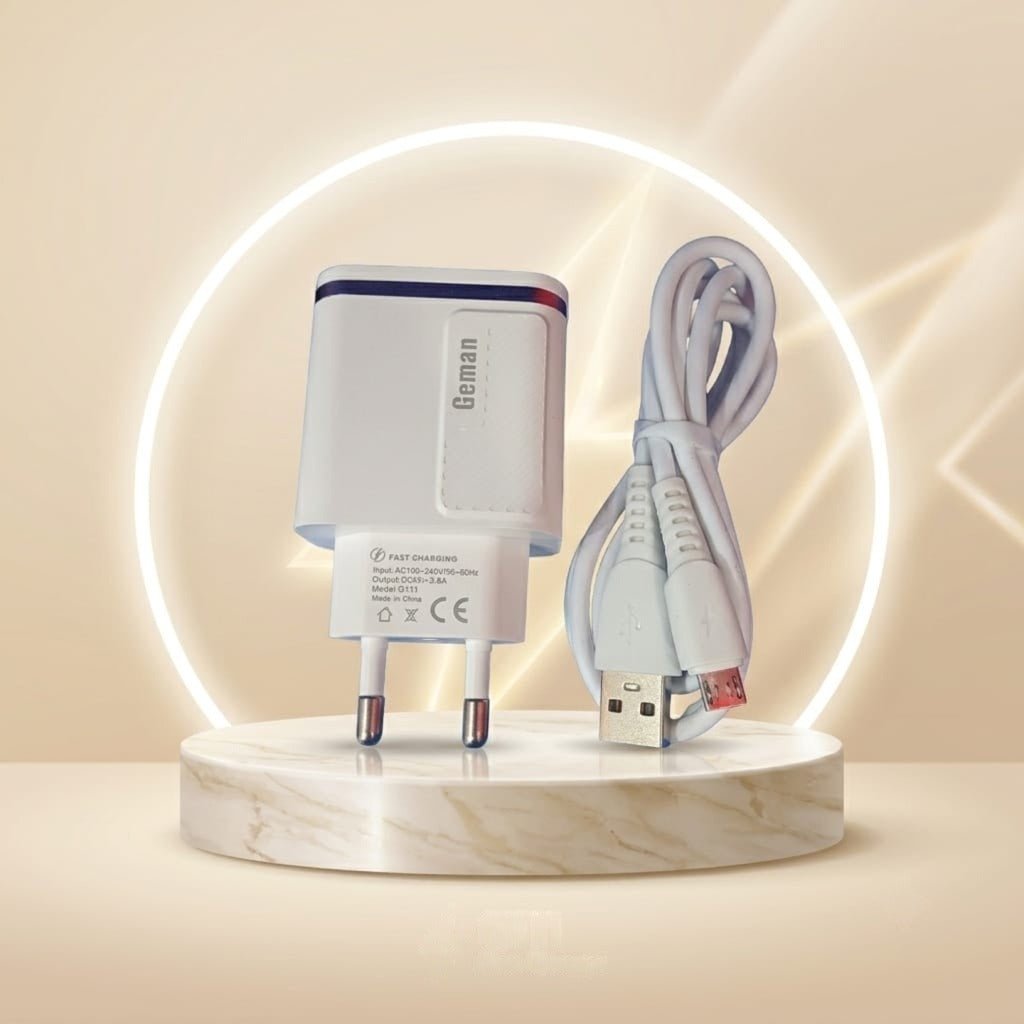 Geman 3-Port 18W Fast Charging Adapter – Power 3 Devices Simultaneously - Mugzu