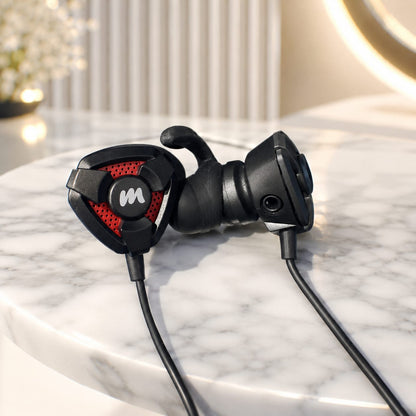 MAXON G-01 Gaming Earphones with HD Microphone | Wired Stereo Earbuds for Mobile Gaming & Calls - Mugzu