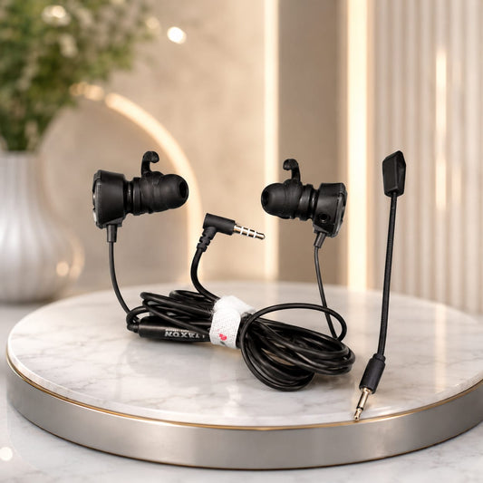 MAXON G-01 Gaming Earphones with HD Microphone | Wired Stereo Earbuds for Mobile Gaming & Calls - Mugzu