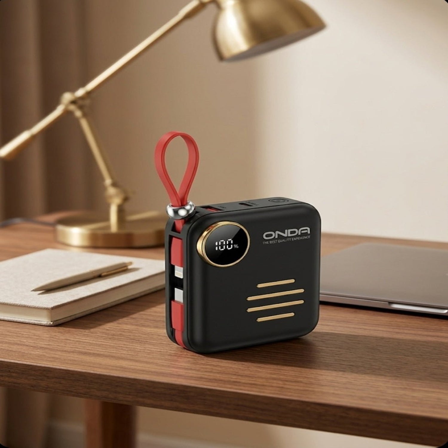 ONDA PB-66S 10000mAh Mini Power Bank – 22.5W Super Fast Charging with Built-in Cables - Mugzu